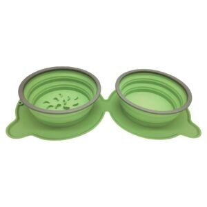 접이식 2구 반려동물 급식 식기 제품 이미지